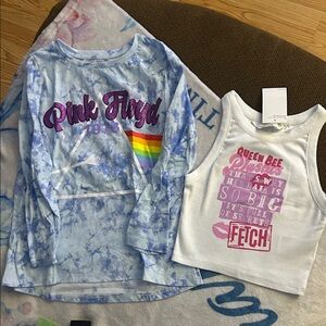 Pink Floyd Light Blue Tie-Dye Long Sleeve Shirt